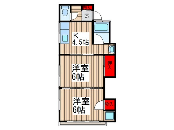 第二原コーポの物件間取画像